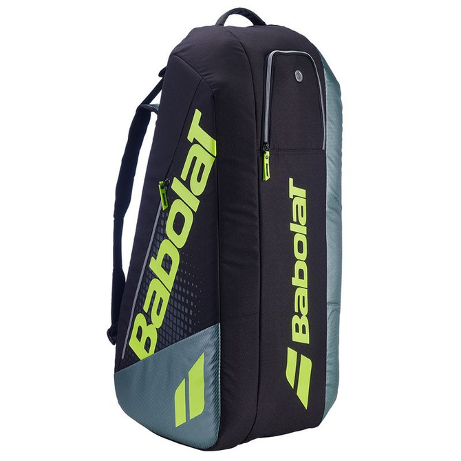 Babolat Pure Aero 6 Pack Tennis Bag -  Grey/Fluorescent Yellow