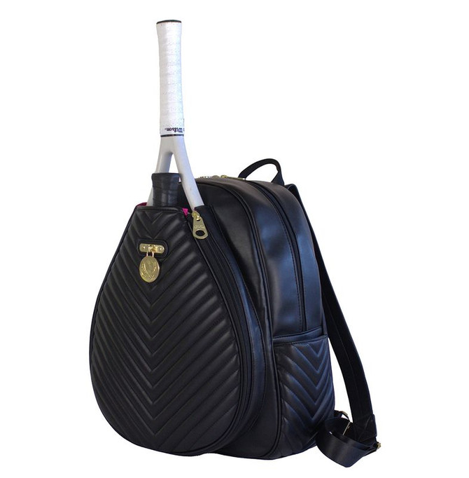 Court Couture Monaco Chevron Tennis Backpack - Onyx