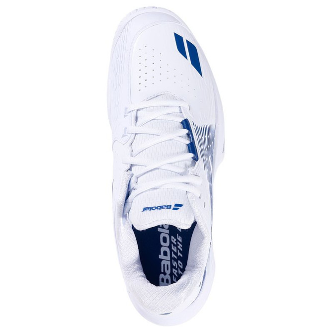 Babolat Propulse Storm All Court Mens Wide Tennis Shoe - White/Dark Blue