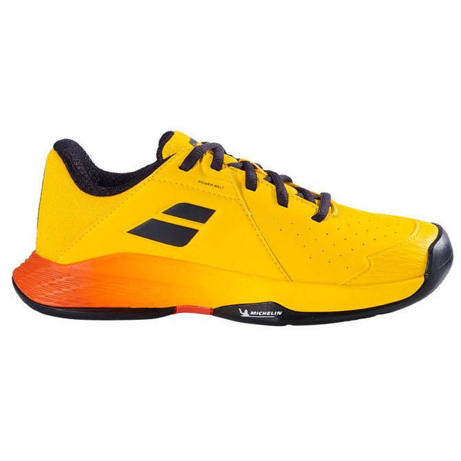 Babolat Jet Mach 3 All Court Junior Tennis Shoe - Yellow/Sunset