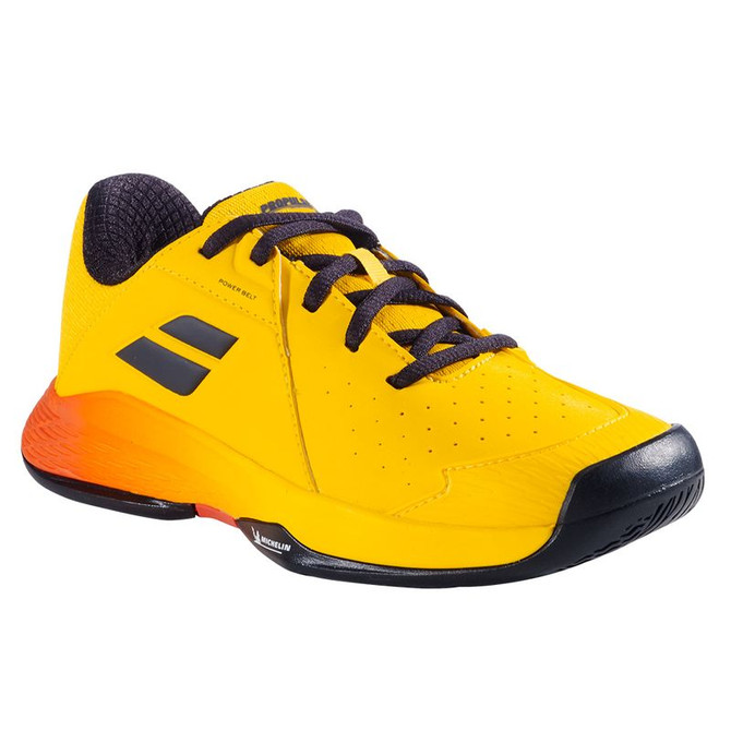 Babolat Jet Mach 3 All Court Junior Tennis Shoe - Yellow/Sunset