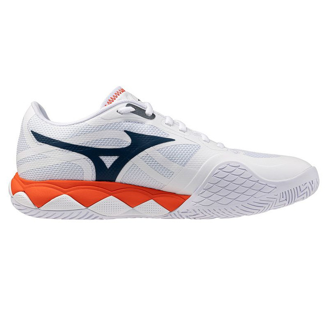 Mizuno Wave Enforce Tour 2 Mens Tennis Shoe - White/Insignia Blue