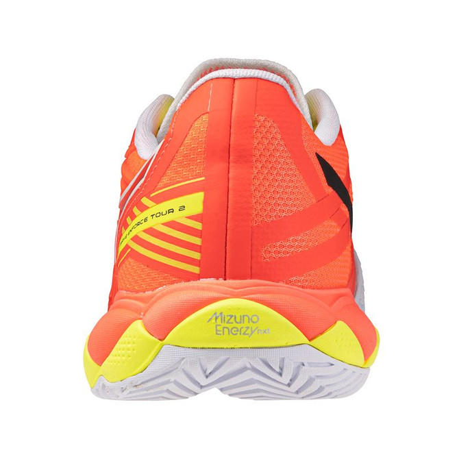 Mizuno Wave Enforce Tour 2 Mens Tennis Shoe - Lava Orange/White