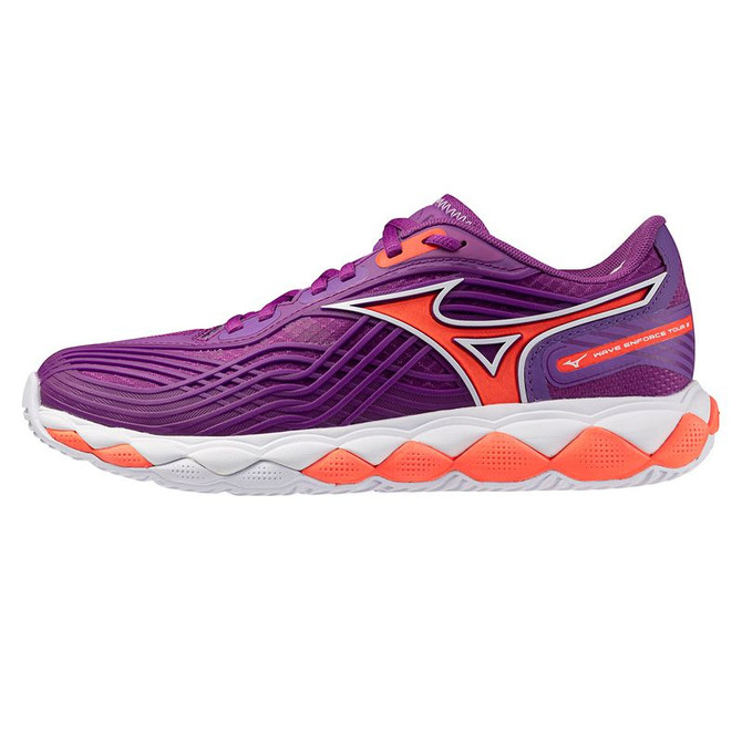 Mizuno Wave Enforce Tour 2 Womens Tennis Shoe - Dahlia/White