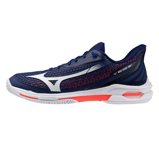 Mizuno Wave Exceed Tour 7 Mens Tennis Shoe - Beacon Blue/White