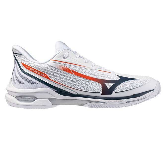 Mizuno Wave Exceed Tour 7 Clay Mens Tennis Shoe - White/Insignia Blue
