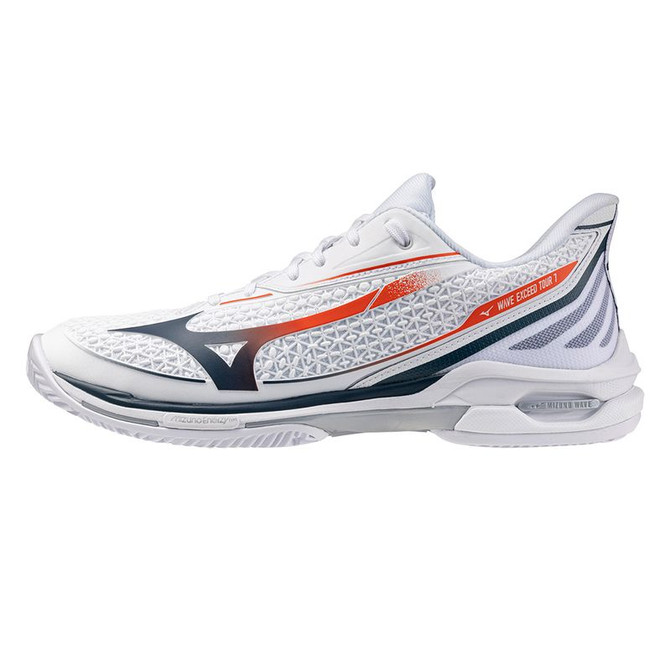 Mizuno Wave Exceed Tour 7 Clay Mens Tennis Shoe - White/Insignia Blue