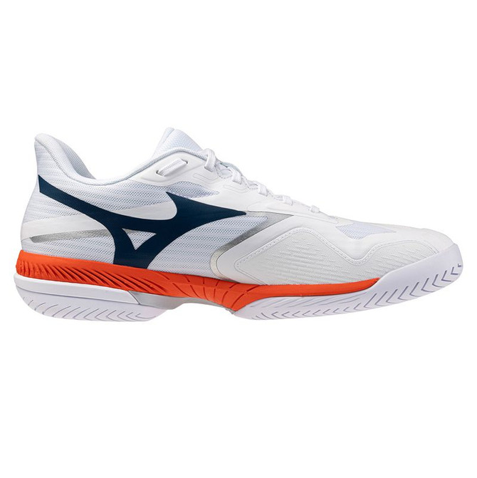 Mizuno Wave Exceed Court Mens Tennis Shoe - White/Insignia Blue