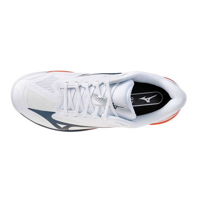 Mizuno Wave Exceed Court Mens Tennis Shoe - White/Insignia Blue