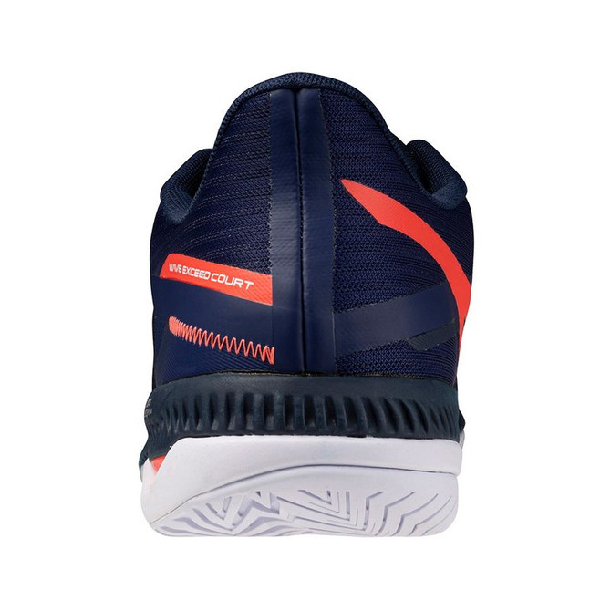Mizuno Wave Exceed Court Mens Tennis Shoe - Beacon Blue/Lava Orange