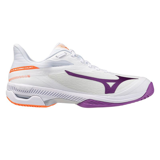 Mizuno Wave Exceed Court Womens Tennis Shoe - White/Dahlia