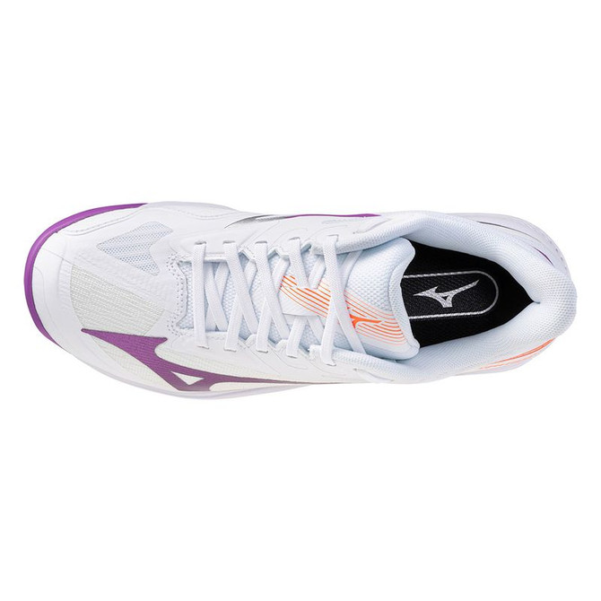 Mizuno Wave Exceed Court Womens Tennis Shoe - White/Dahlia