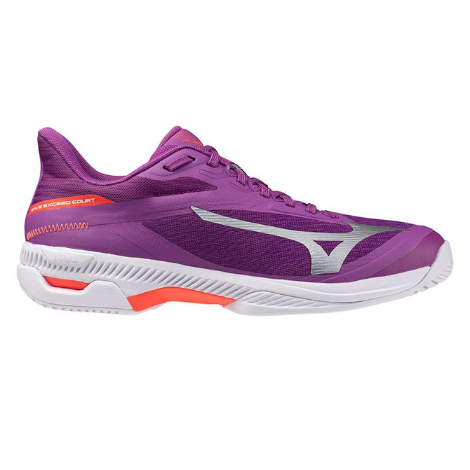 Mizuno Wave Exceed Court Womens Tennis Shoe - Dahlia/Galaxy Silver