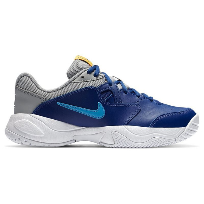 Nike Court Lite 2 Junior Tennis Shoe - Deep Royal Blue/Coast/Light Smoke Grey