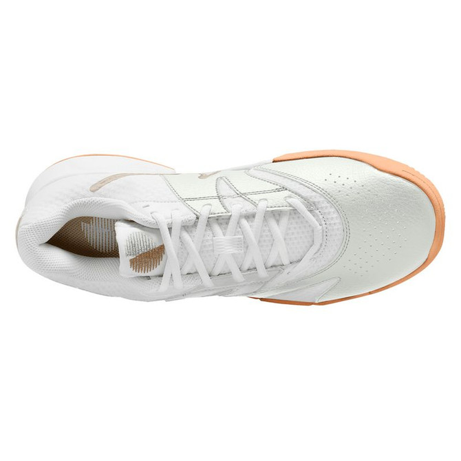 Nike Court Lite 4 Mens Tennis Shoe - White/Lt Orewood Brown/Gum Yellow
