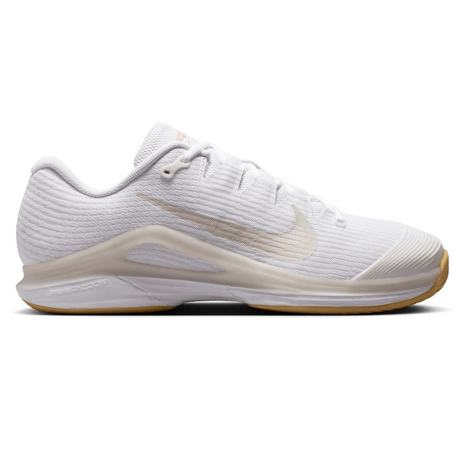 Nike Zoom Vapor 12 Mens Tennis Shoe - White/Lt Orewood Brown/White Linen/Gum Yellow