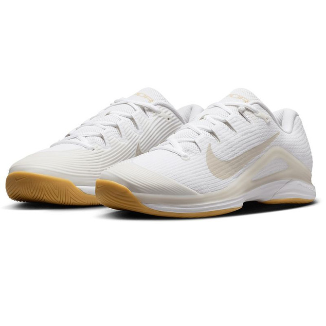 Nike Zoom Vapor 12 Mens Tennis Shoe - White/Lt Orewood Brown/White Linen/Gum Yellow