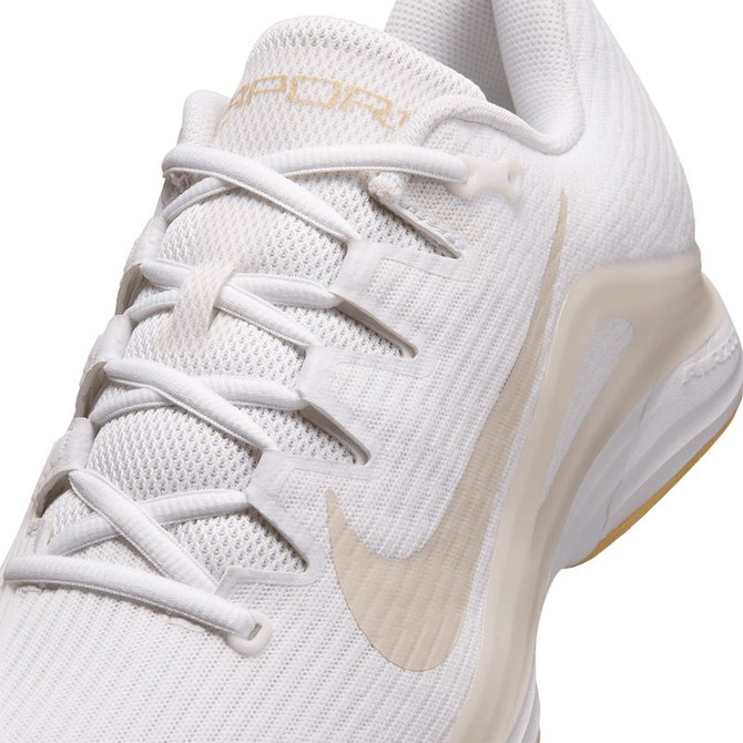 Nike Zoom Vapor 12 Mens Tennis Shoe - White/Lt Orewood Brown/White Linen/Gum Yellow