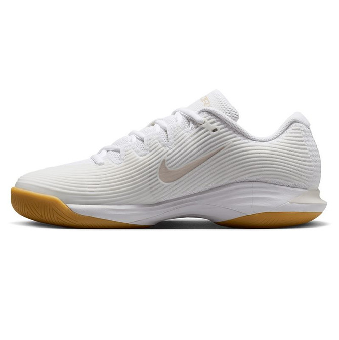 Nike Zoom Vapor 12 Womens Tennis Shoe - White/Lt Orewood Brown/Gum Yellow