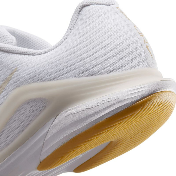 Nike Zoom Vapor 12 Womens Tennis Shoe - White/Lt Orewood Brown/Gum Yellow