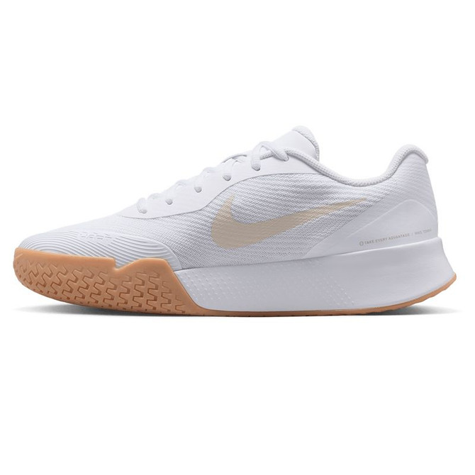 Nike Vapor Lite 3 Mens Tennis Shoe - White/Lt Orewood Brown/Gum Yellow