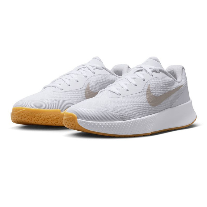 Nike Vapor Lite 3 Womens Tennis Shoe - White/Lt Orewood Brown/Gum Yellow