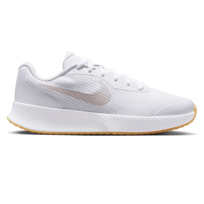 Nike Vapor Lite 3 Womens Tennis Shoe - White/Lt Orewood Brown/Gum Yellow