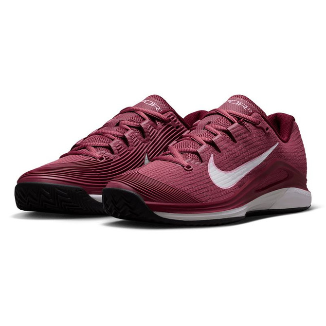Nike Zoom Vapor 12 Womens Clay Tennis Shoe - Pink Smoke/White/Vast Grey Black/Team Red