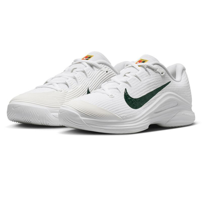 Nike Zoom Vapor 12 Premium Womens Tennis Shoe - White/Gorge Green/University Gold