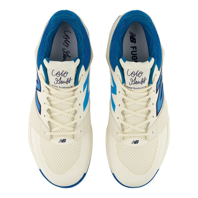 New Balance Coco Delray (2E) Mens Tennis Shoe - Angora/Blue