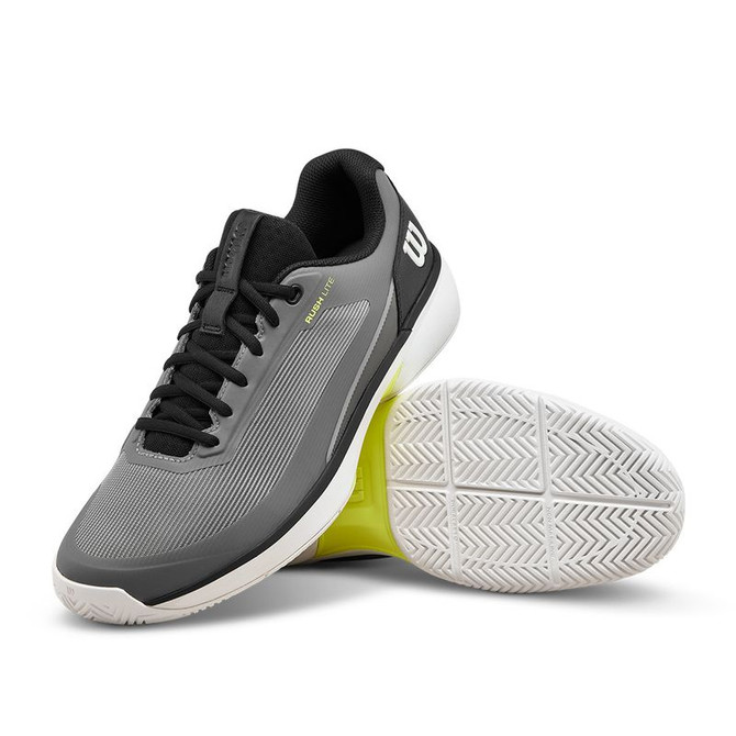 Wilson Rush Lite 5 Mens Tennis Shoe - Titanium/Snow White/Black