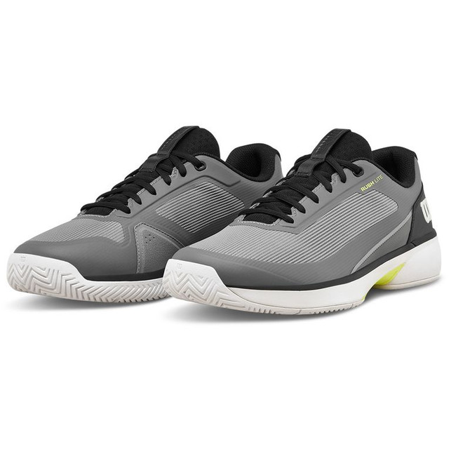 Wilson Rush Lite 5 Mens Tennis Shoe - Titanium/Snow White/Black