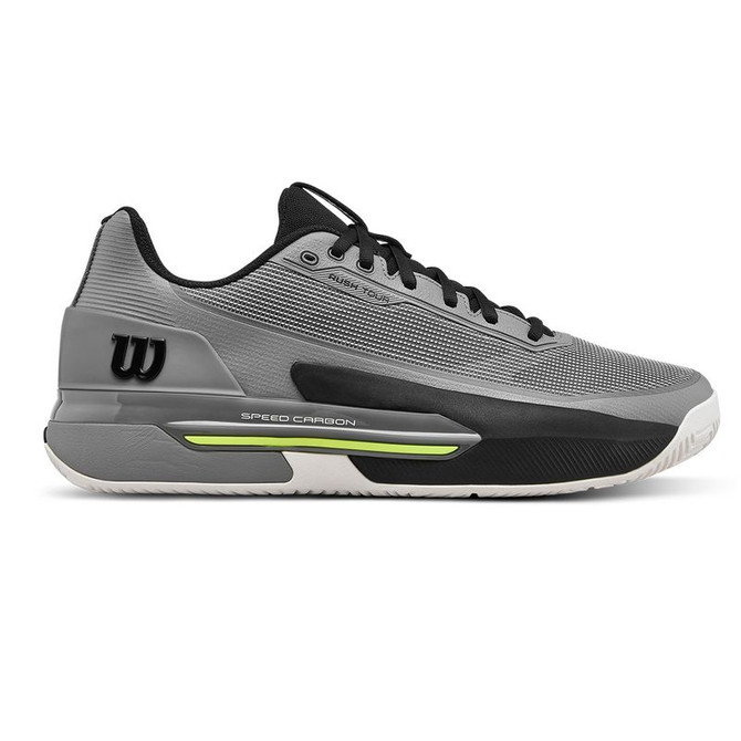 Wilson Rush Tour 5 Mens Tennis Shoe - Titanium/Black/Safety Yellow