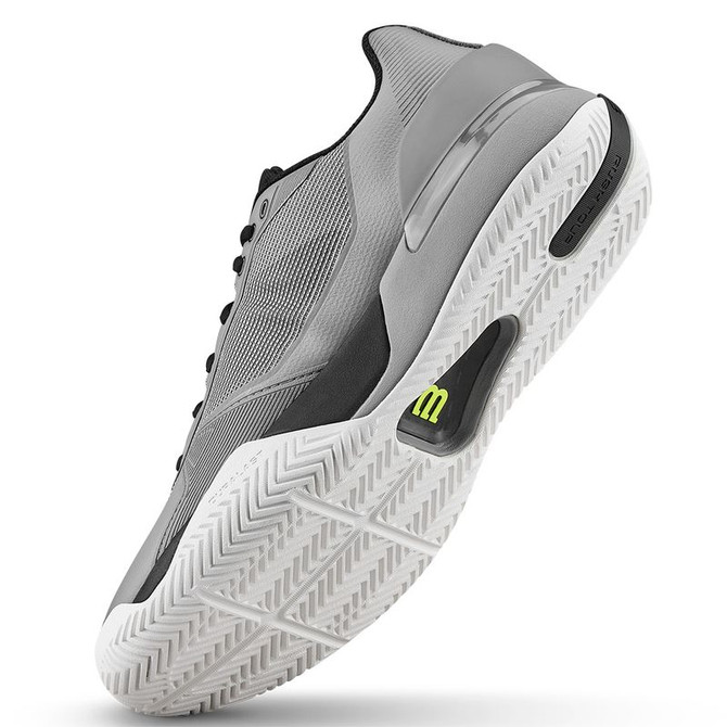 Wilson Rush Tour 5 Mens Tennis Shoe - Titanium/Black/Safety Yellow