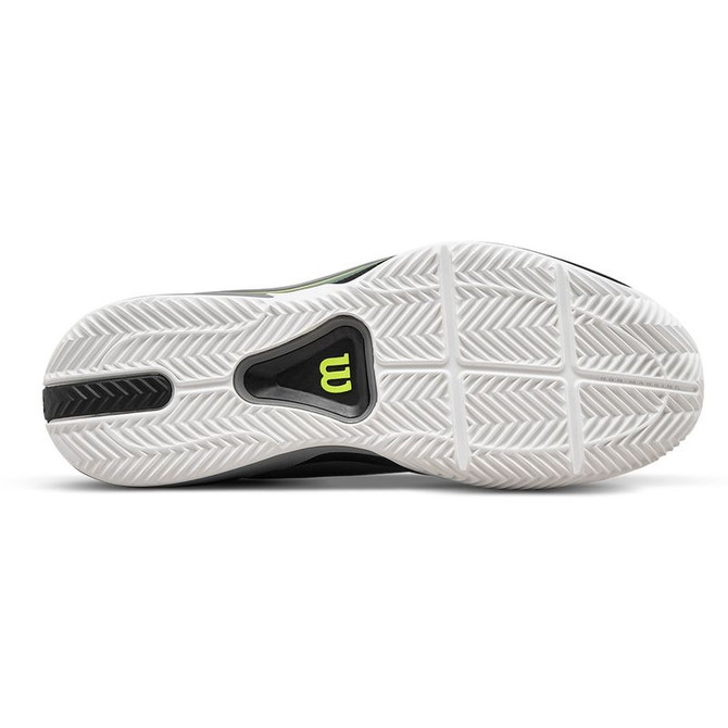 Wilson Rush Tour 5 Mens Clay Tennis Shoe - Titanium/Black/Safety Yellow