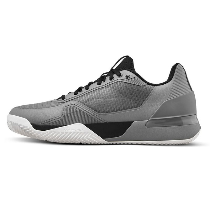 Wilson Rush Tour 5 Mens Clay Tennis Shoe - Titanium/Black/Safety Yellow