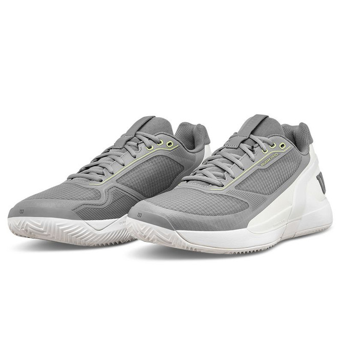 Wilson Rush Pro 5 Mens Clay Tennis Shoe - Titanium/Snow White/Black