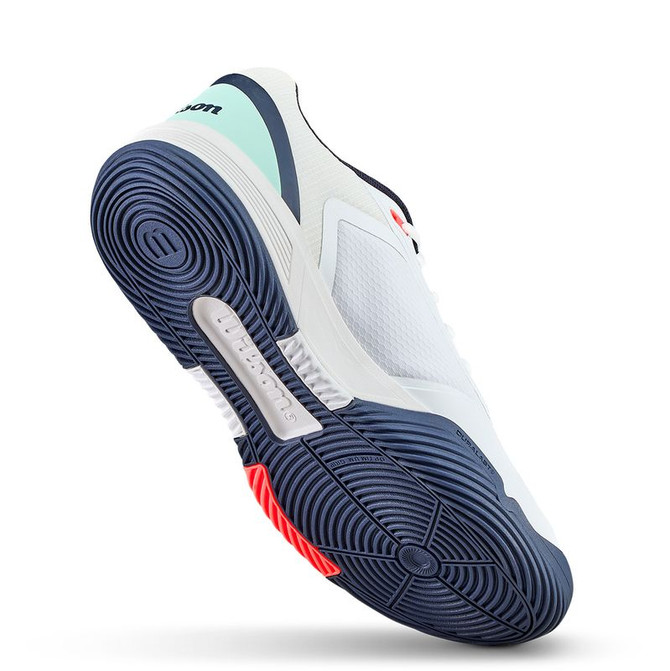Wilson CourtGlide Mens Padel Shoe - White/Bay/Fiery Coral
