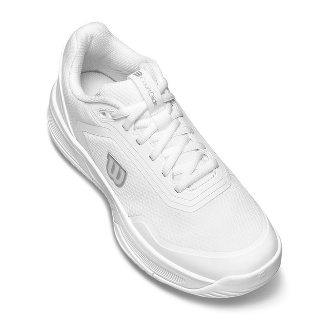 Wilson CourtGlide Womens Padel Shoe - White/White/Silver