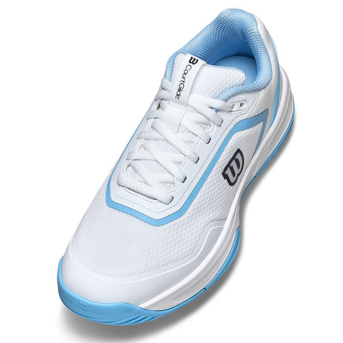 Wilson CourtGlide Womens Padel Shoe - White/Airy Blue/Navy Blazer