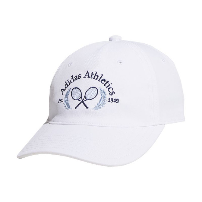 adidas Courtside Womens Strapback Hat - White/Dark Blue/Glow Blue