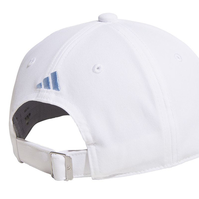adidas Courtside Womens Strapback Hat - White/Dark Blue/Glow Blue