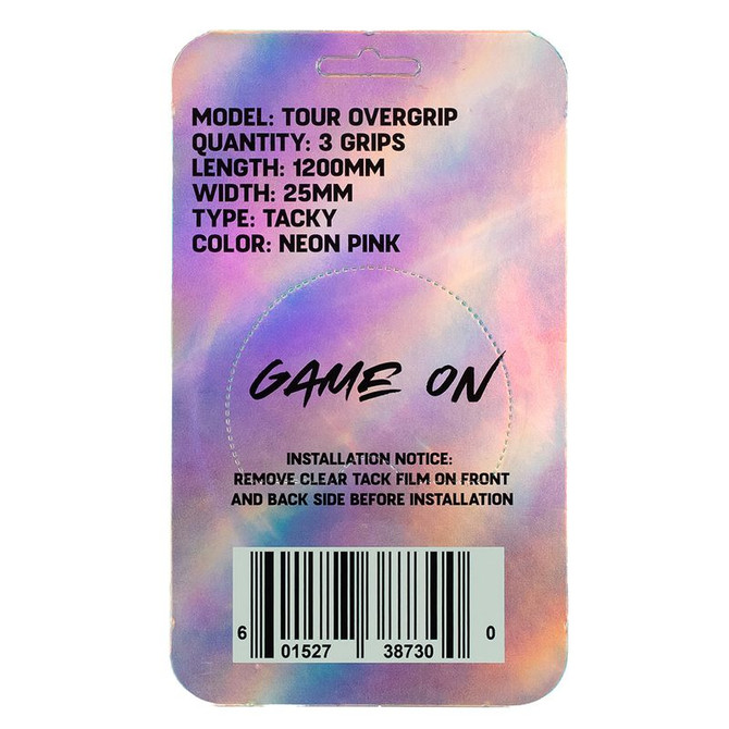 Toroline Tour Overgrip (3pk) - Neon Pink