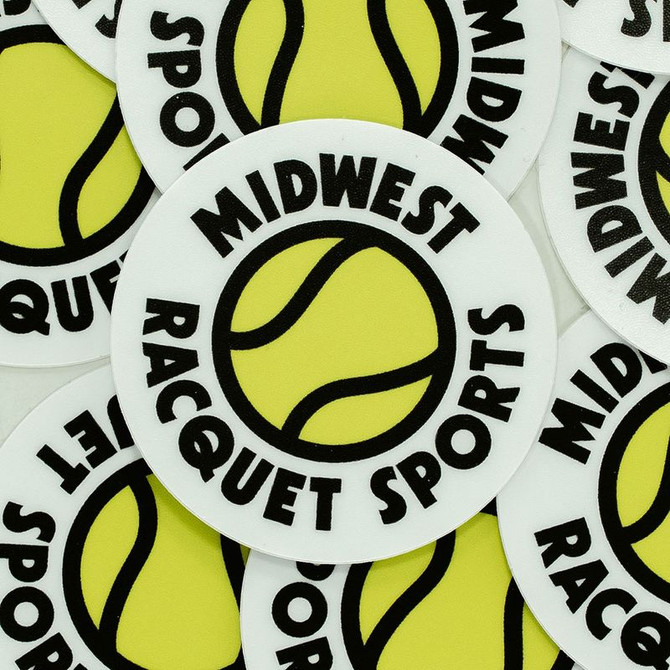 Midwest Racquet Sports Sticker - Black/White/Yellow