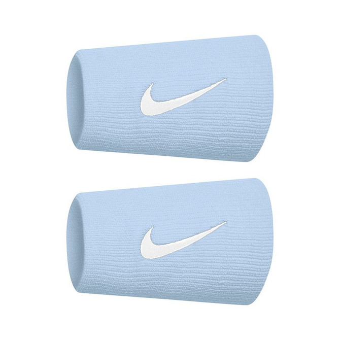 Nike Tennis Premier Doublewide Wristbands - Hydrogen Blue/White