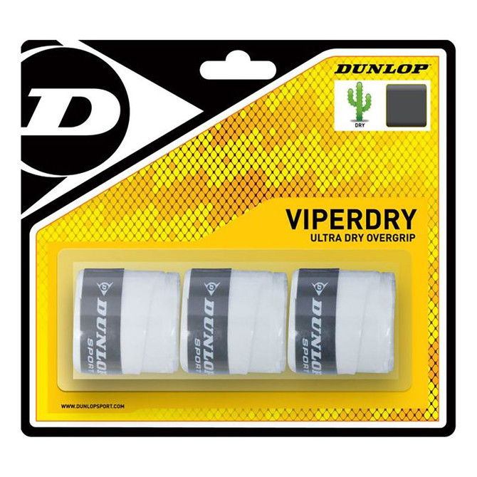 Dunlop Viper Dry White Overgrip (3 Pack)