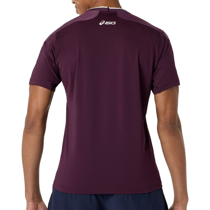 Asics Match Jacquard SS Crew - Dark Aubergine
