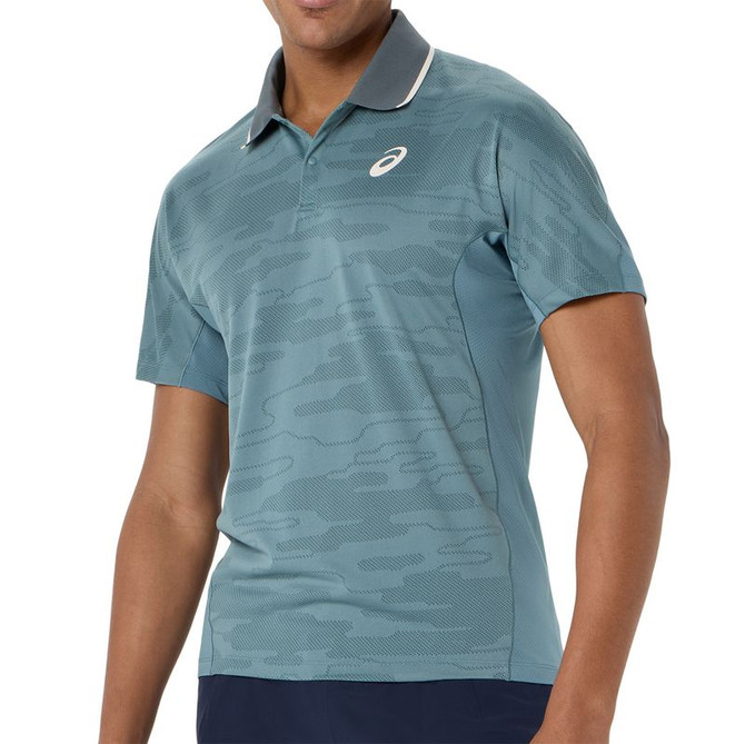 Asics Match Jacquard Polo - Foggy Teal