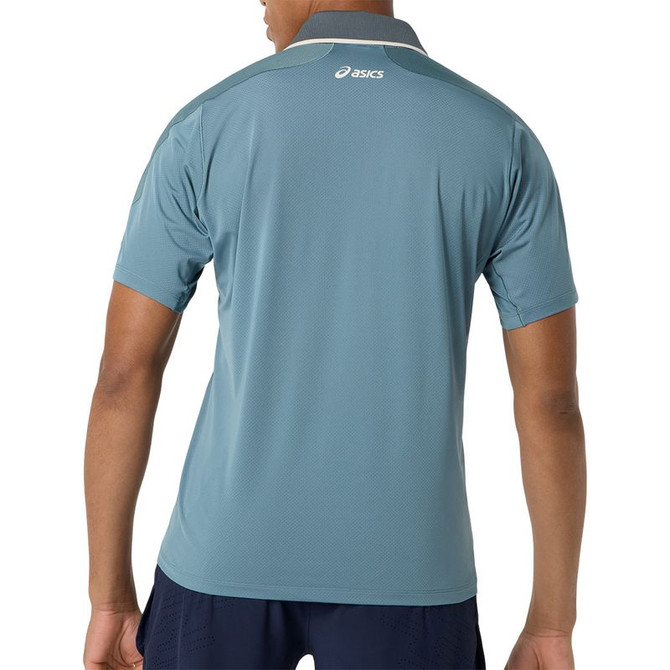 Asics Match Jacquard Polo - Foggy Teal