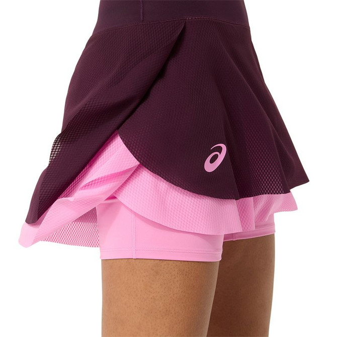 Asics Match Mesh Skirt - Dark Aubergine